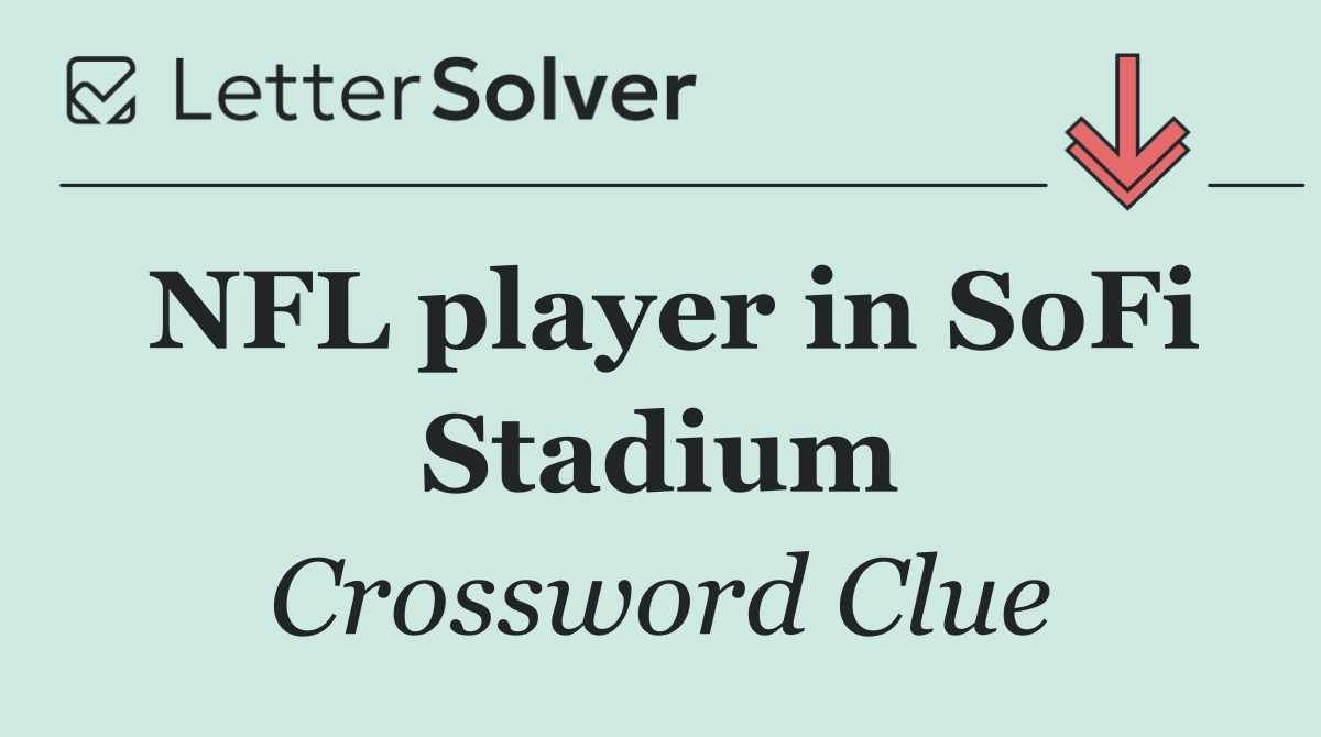 NFL player in SoFi Stadium