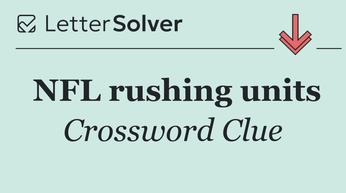 NFL rushing units