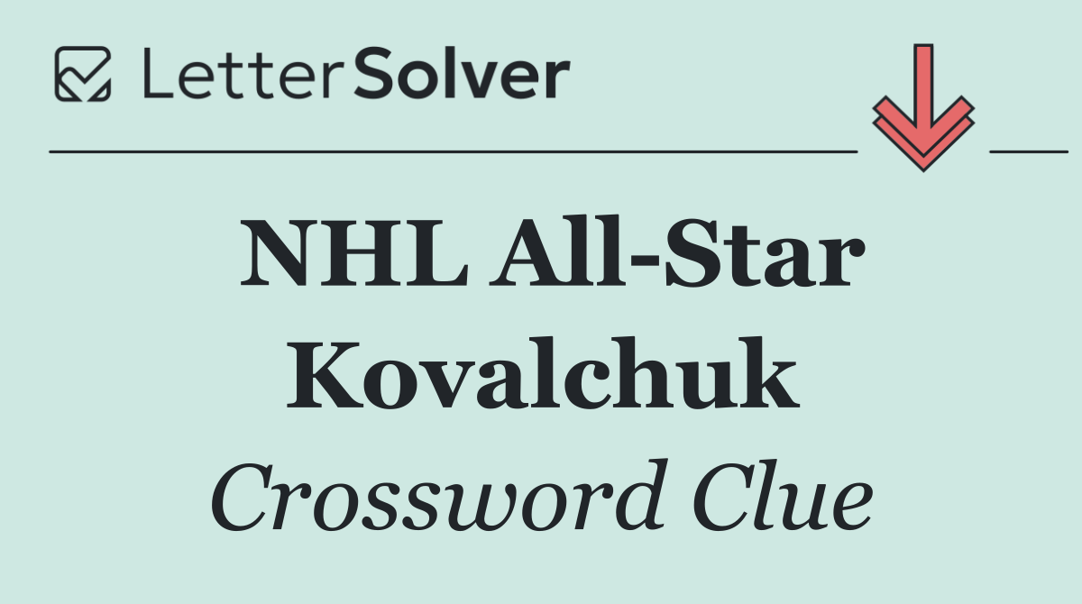 NHL All Star Kovalchuk