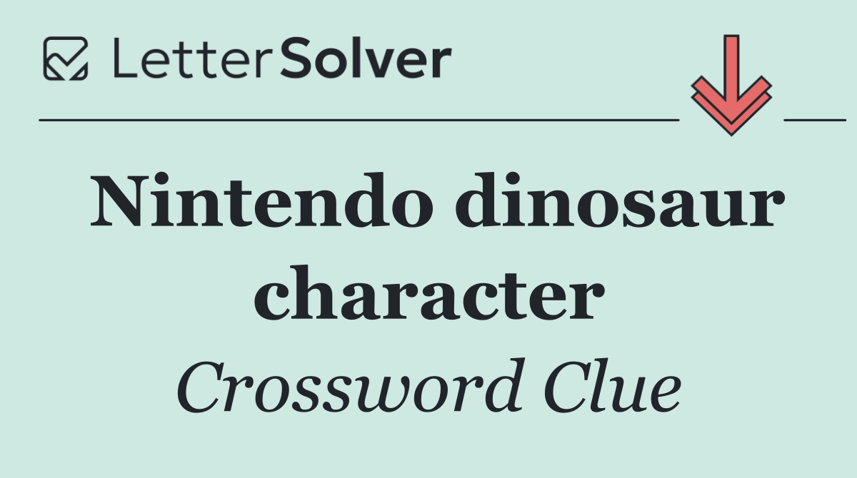 Nintendo dinosaur character