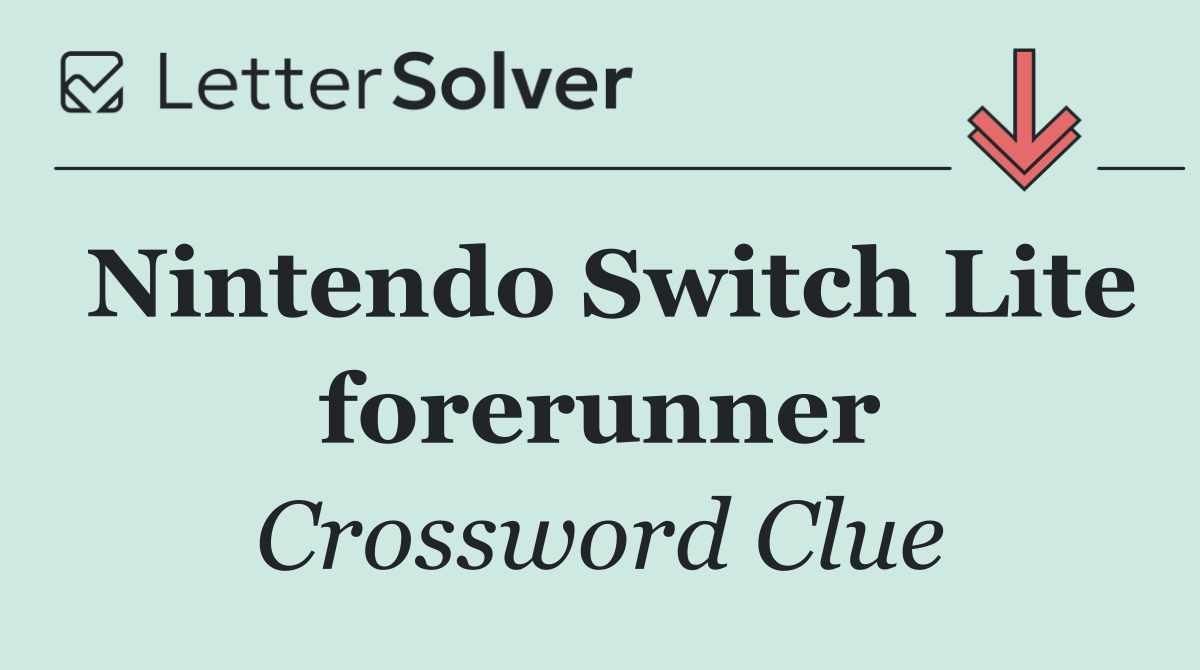 Nintendo Switch Lite forerunner