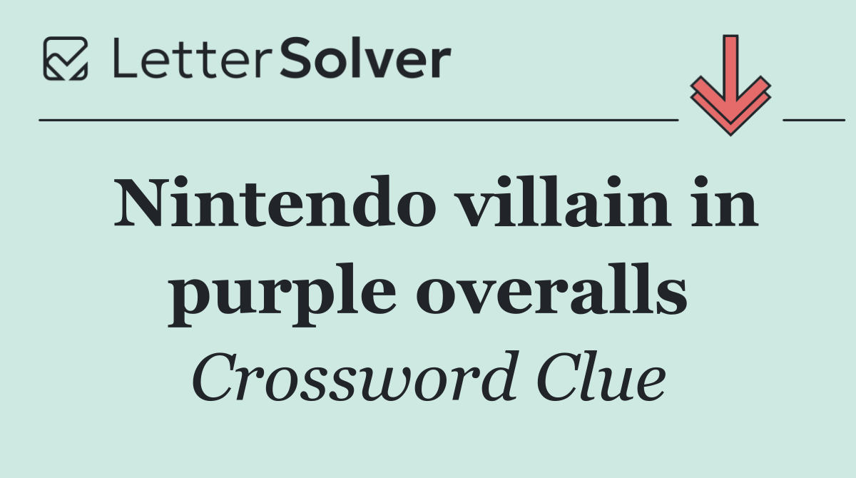 Nintendo villain in purple overalls
