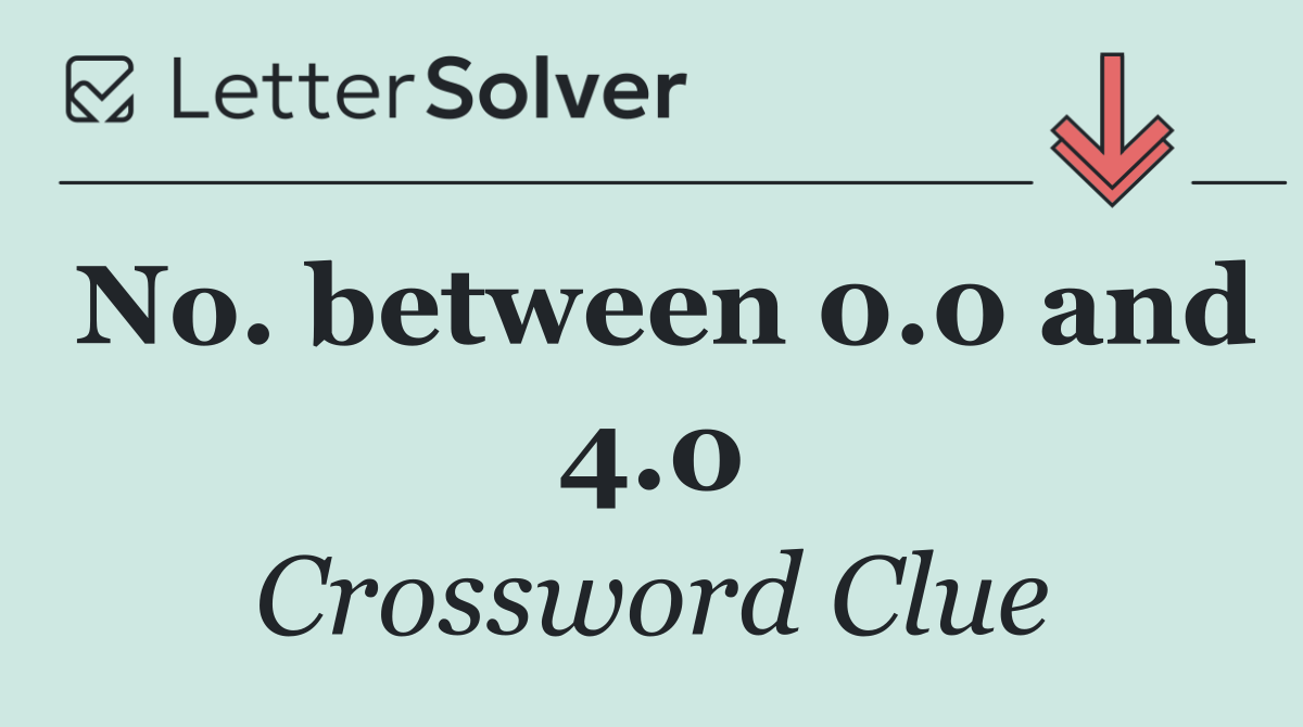 No. between 0.0 and 4.0