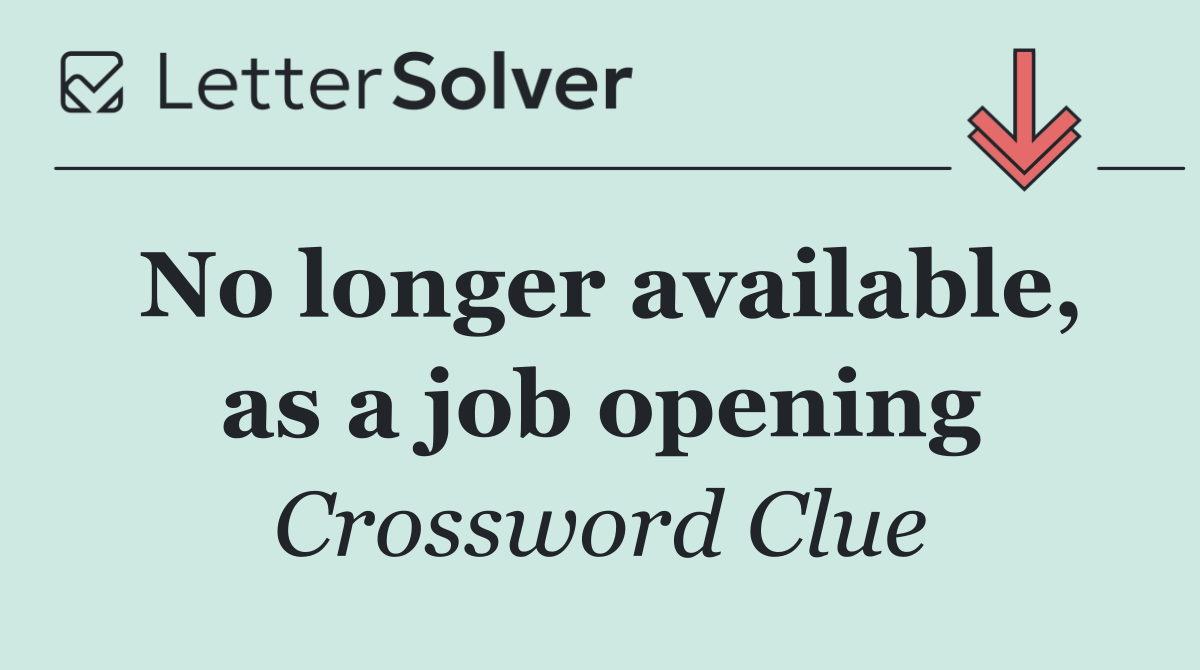 No longer available, as a job opening
