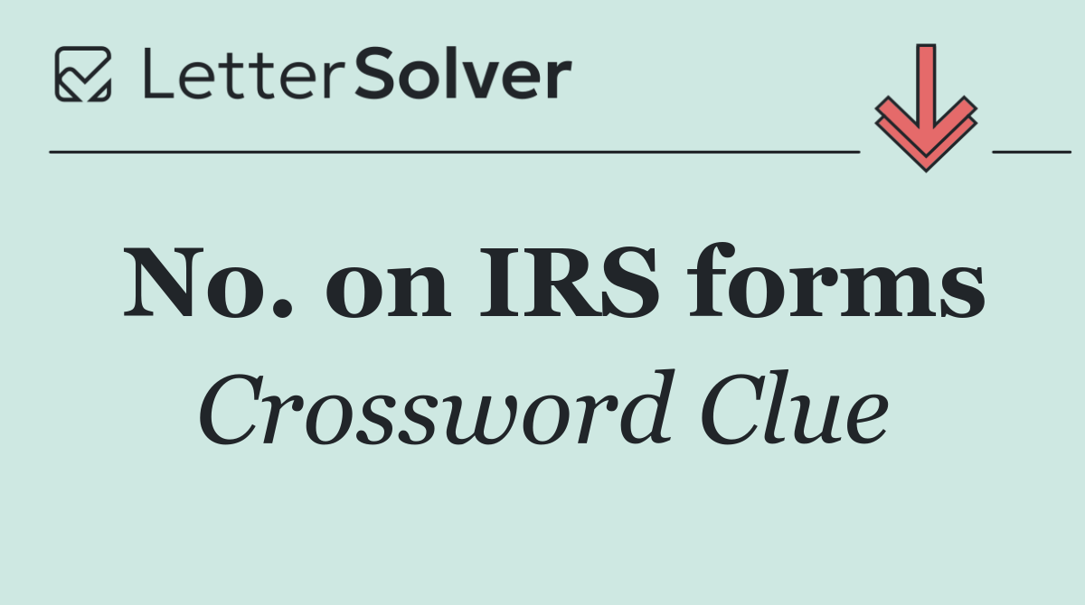 No. on IRS forms