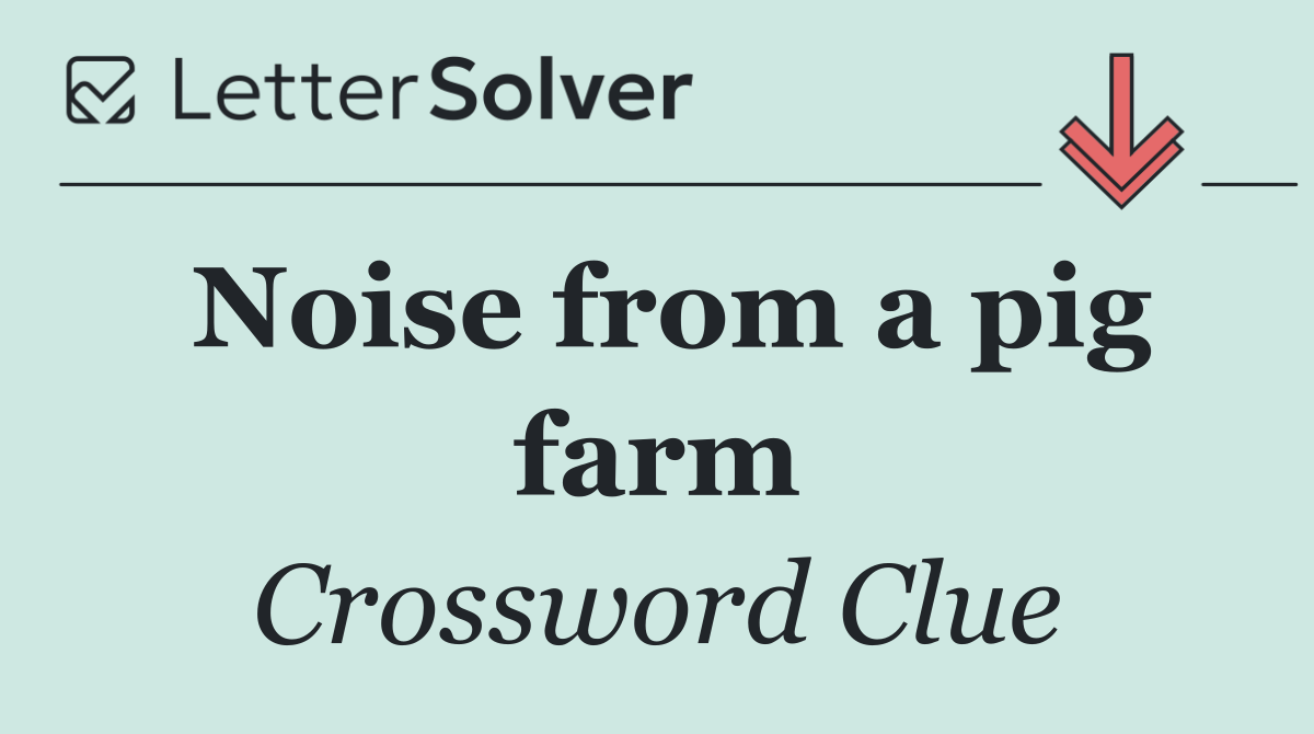 Noise from a pig farm