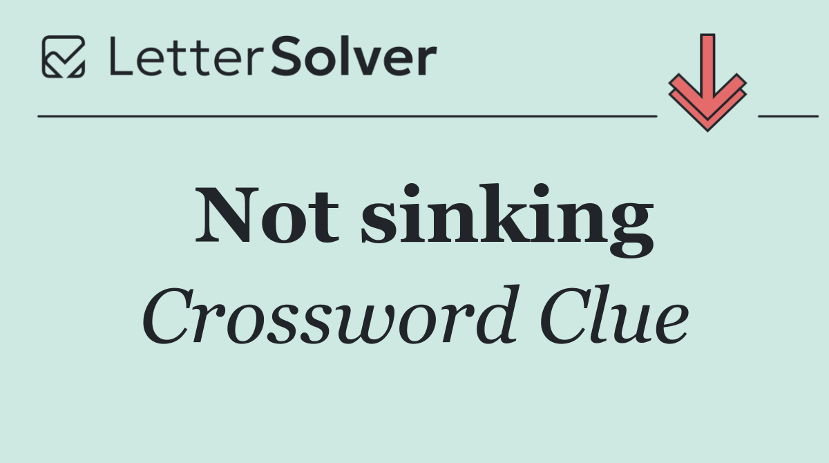 Not sinking