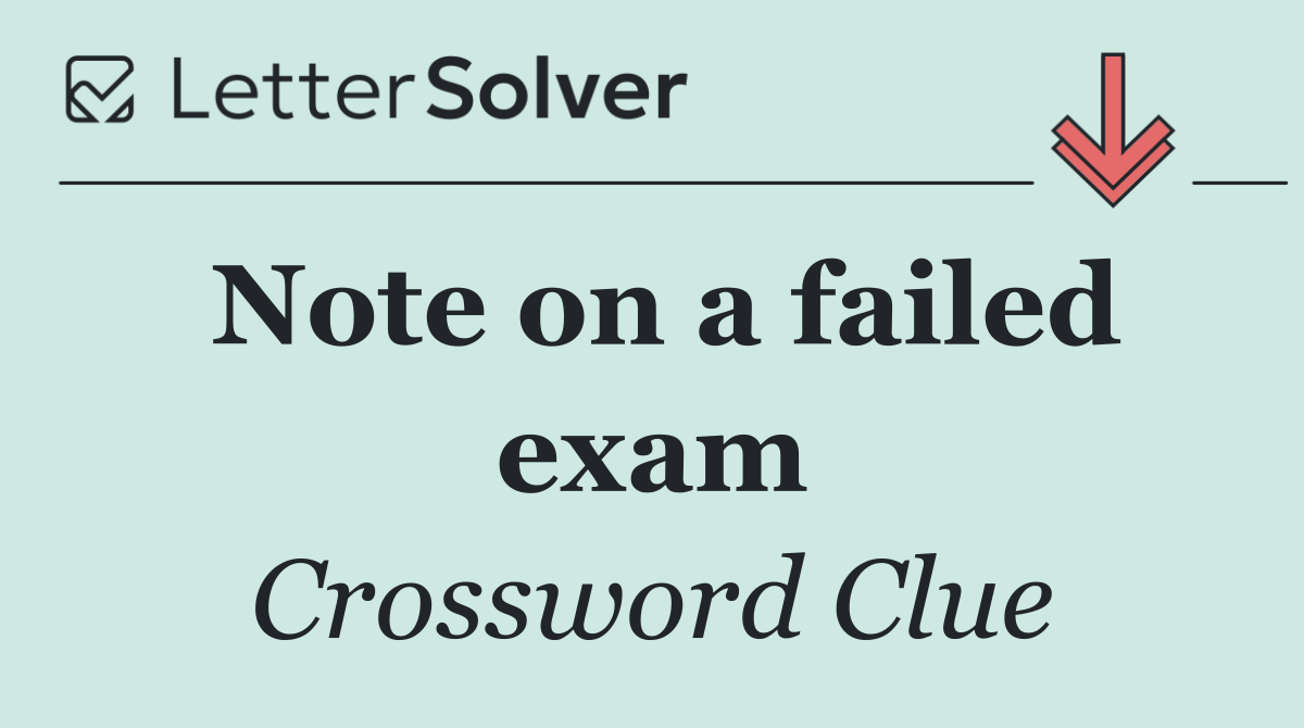Note on a failed exam