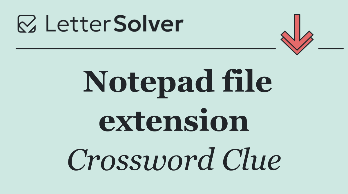 Notepad file extension