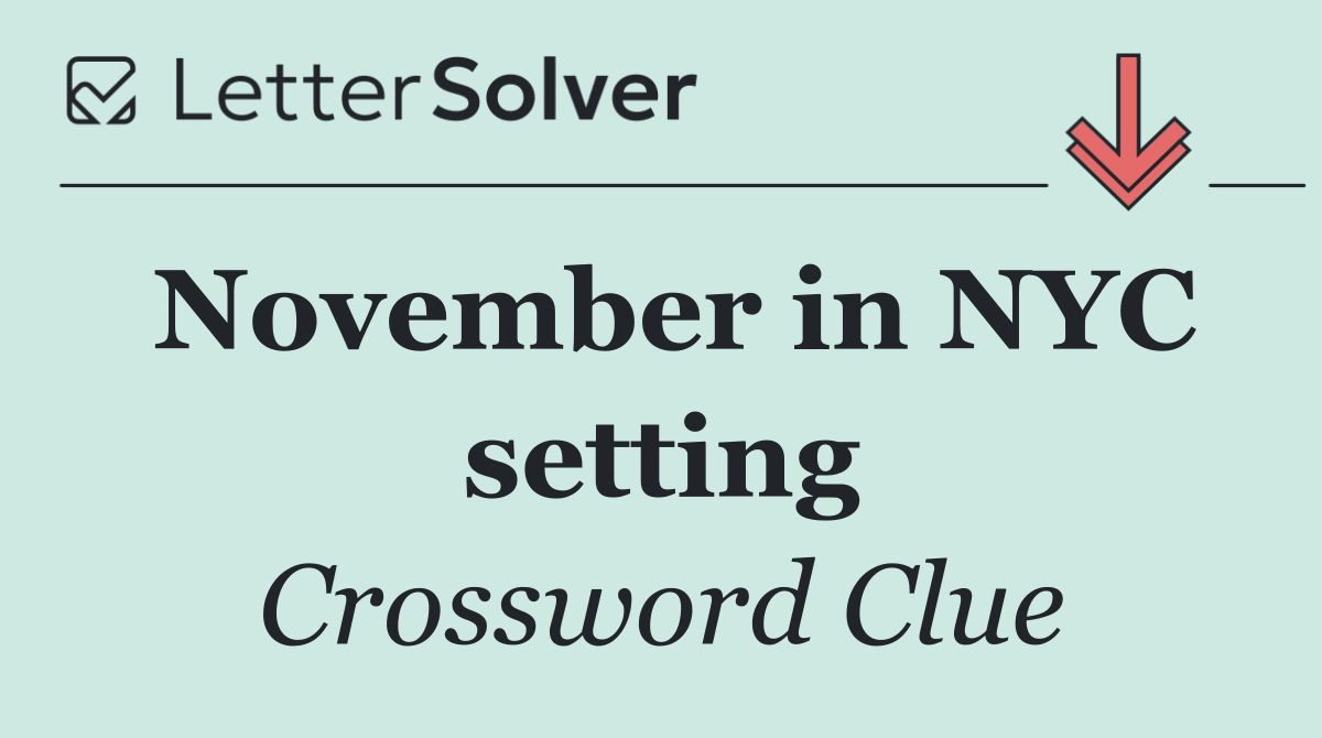 November in NYC setting
