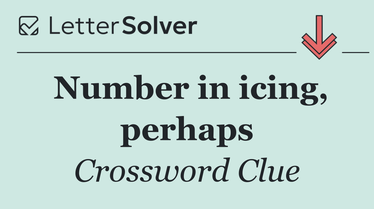 Number in icing, perhaps