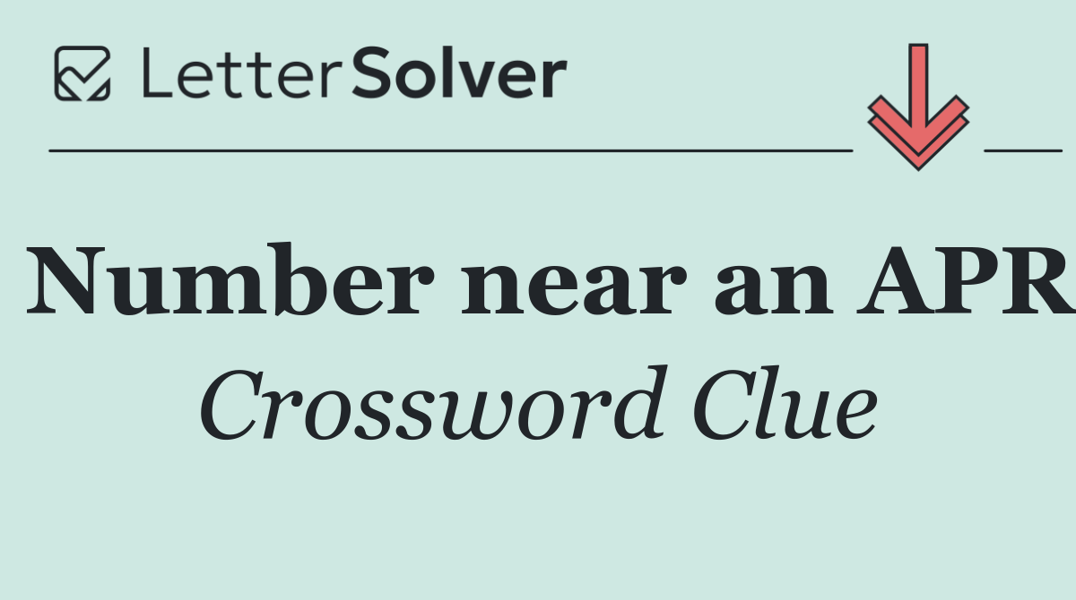 Number near an APR