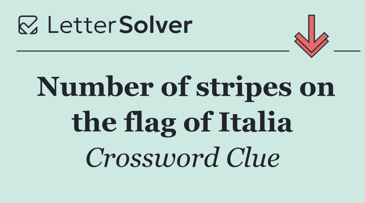 Number of stripes on the flag of Italia