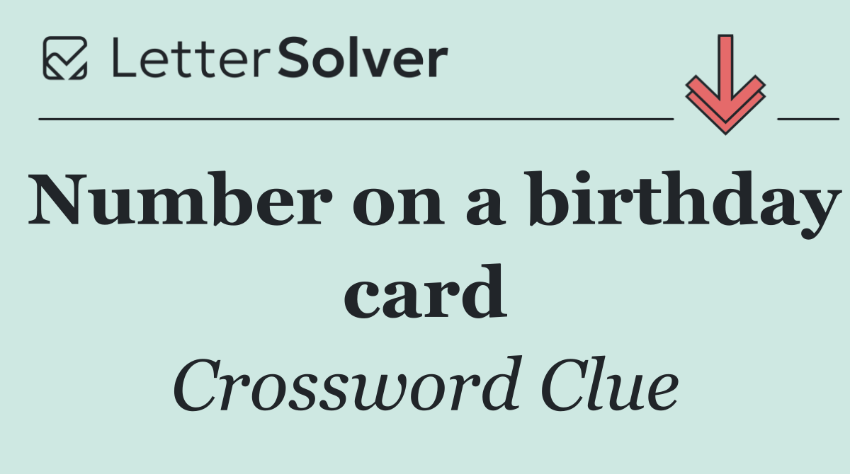 Number on a birthday card