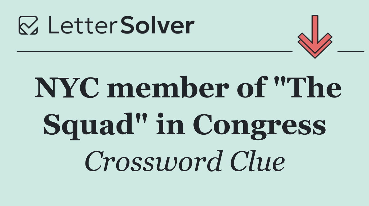 NYC member of "The Squad" in Congress
