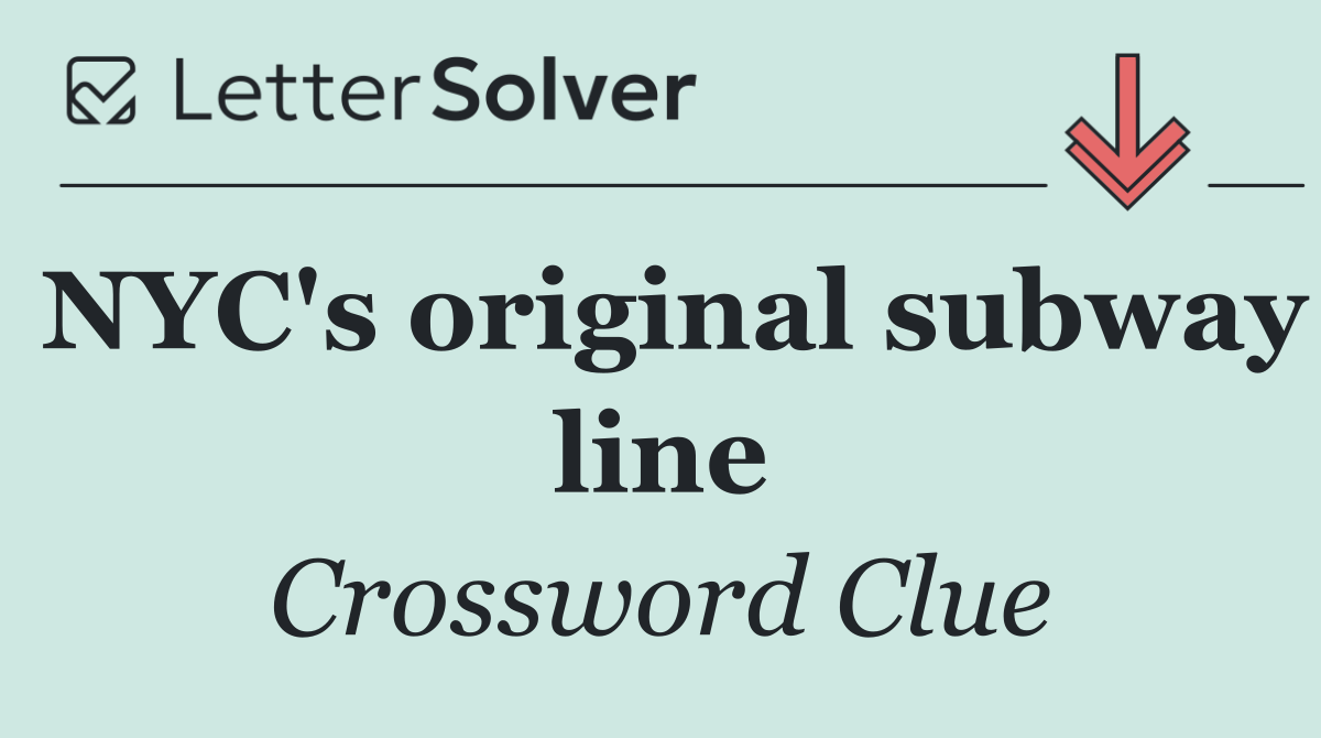 NYC's original subway line