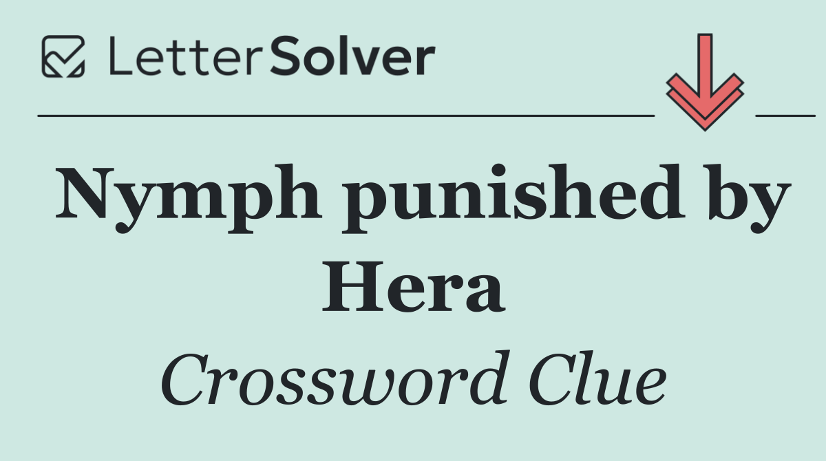 Nymph punished by Hera