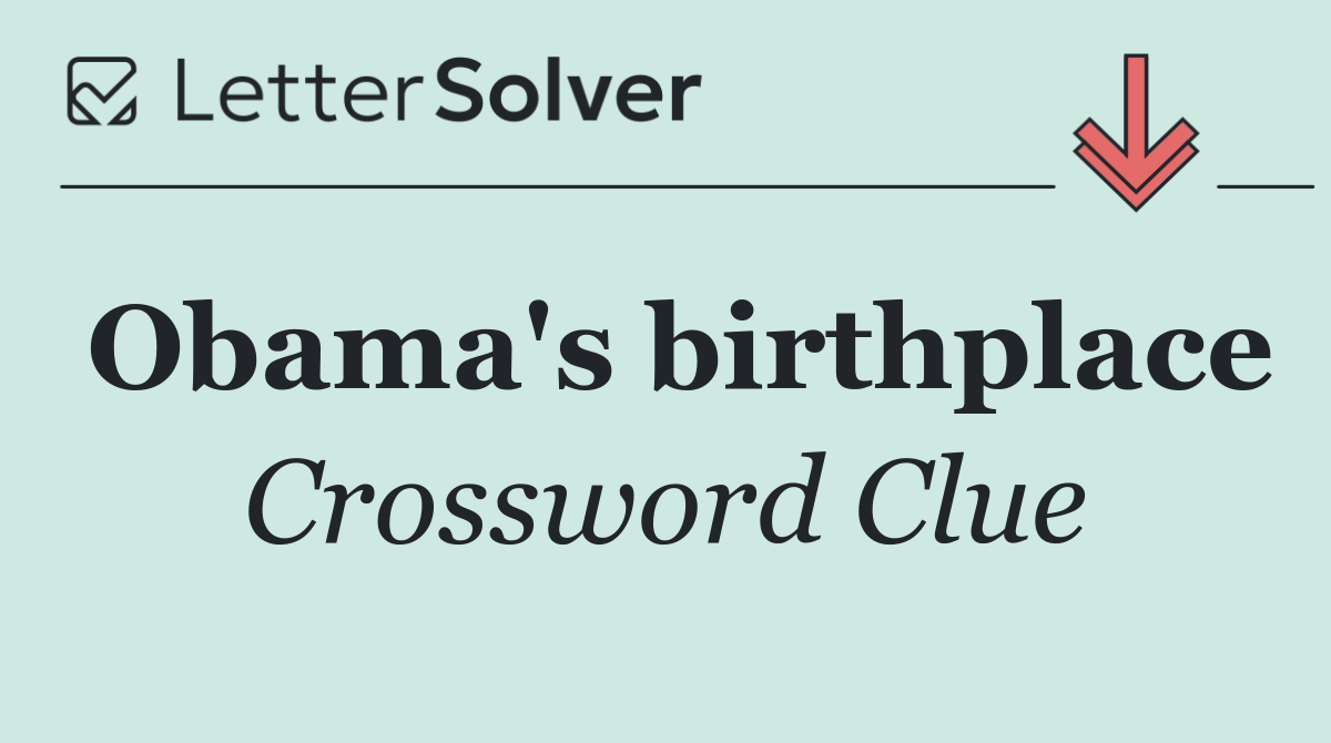 Obama's birthplace