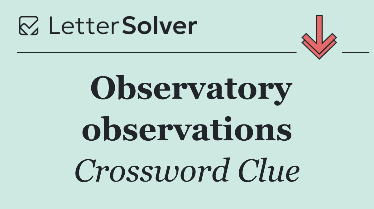 Observatory observations