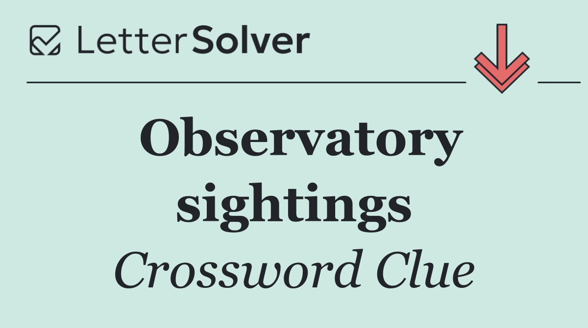 Observatory sightings