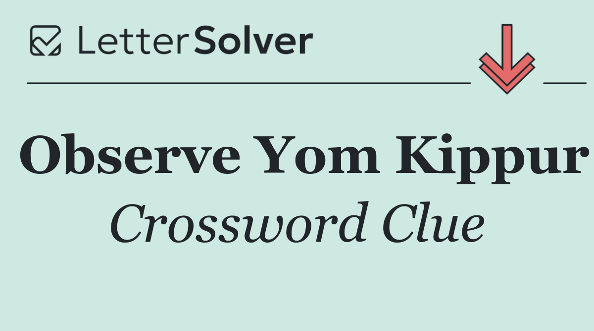 Observe Yom Kippur