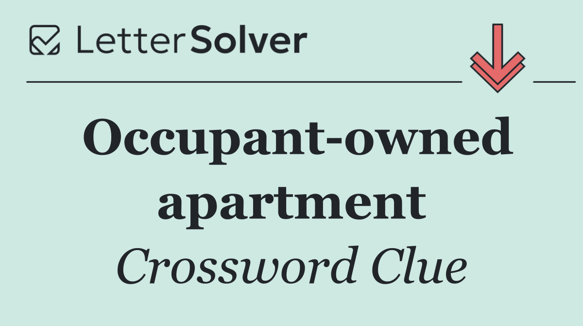 Occupant owned apartment