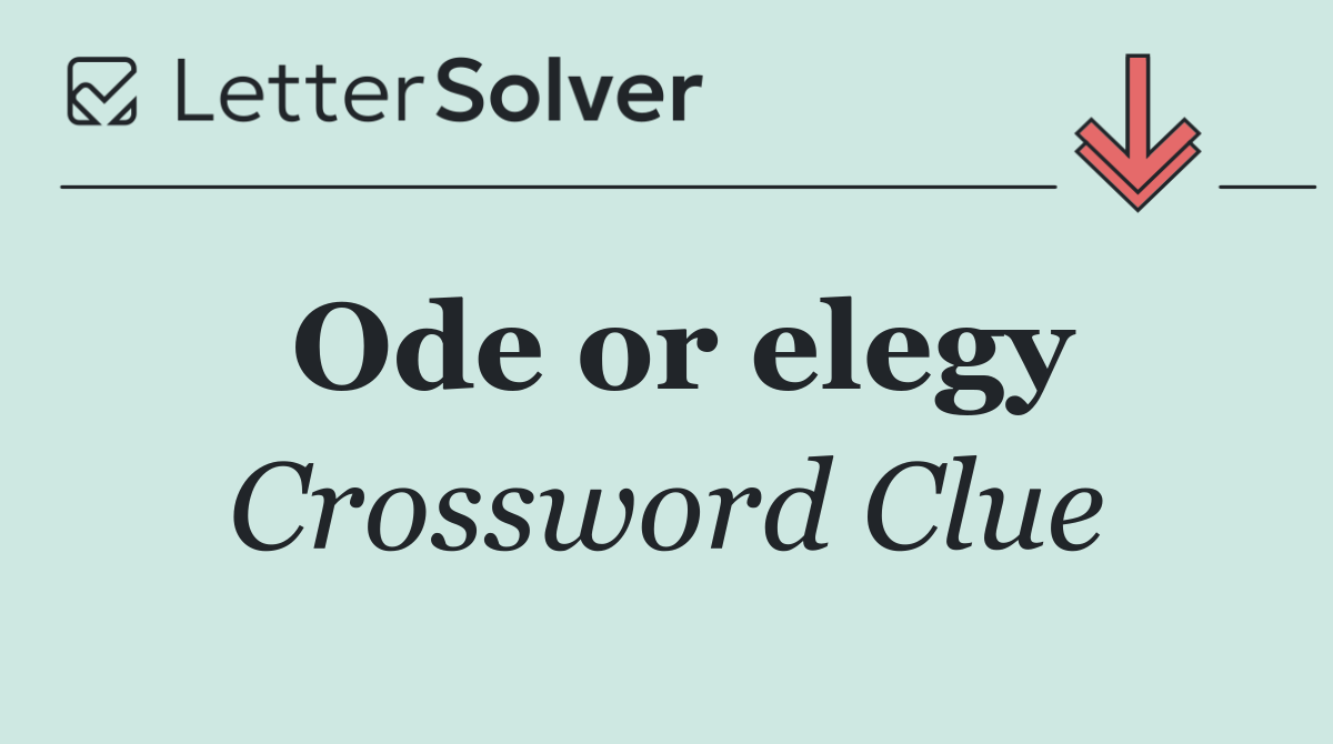 Ode or elegy