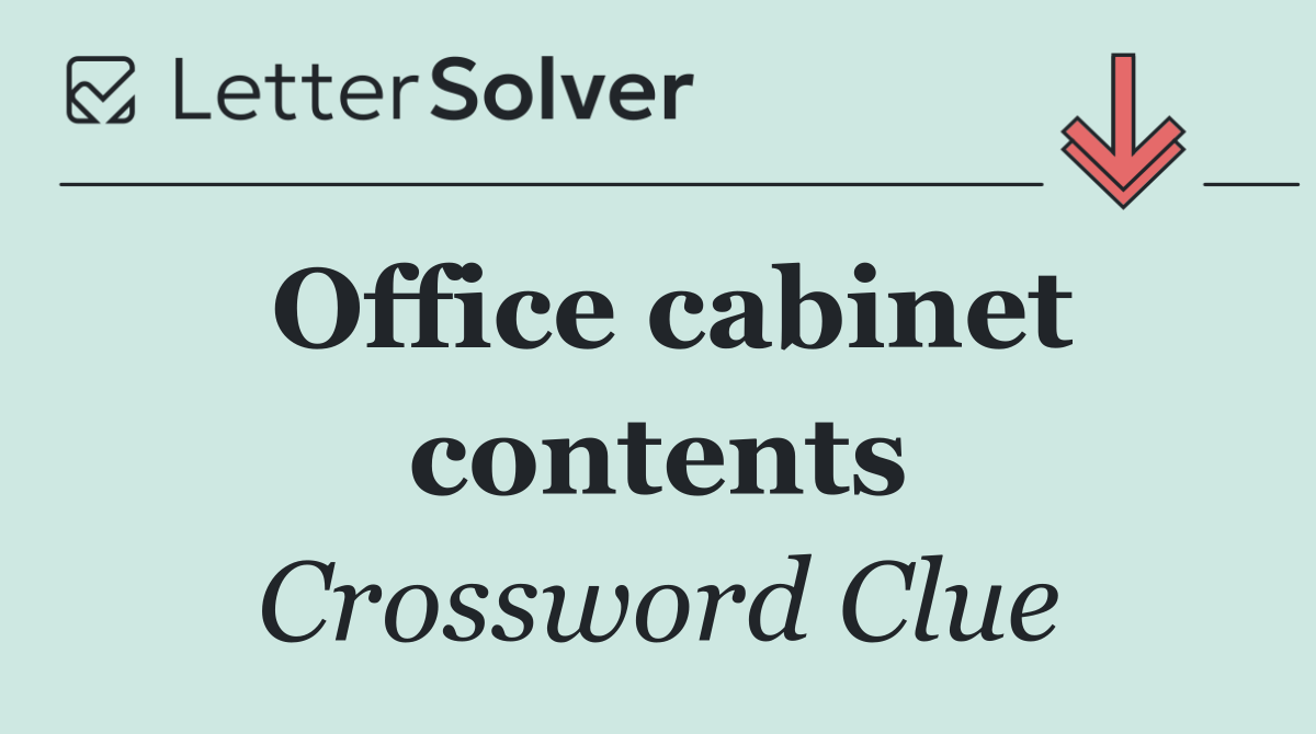 Office cabinet contents