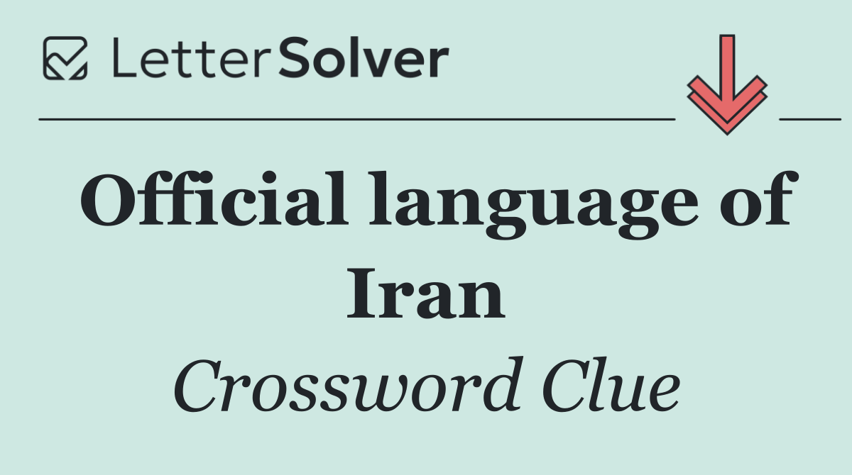 Official language of Iran