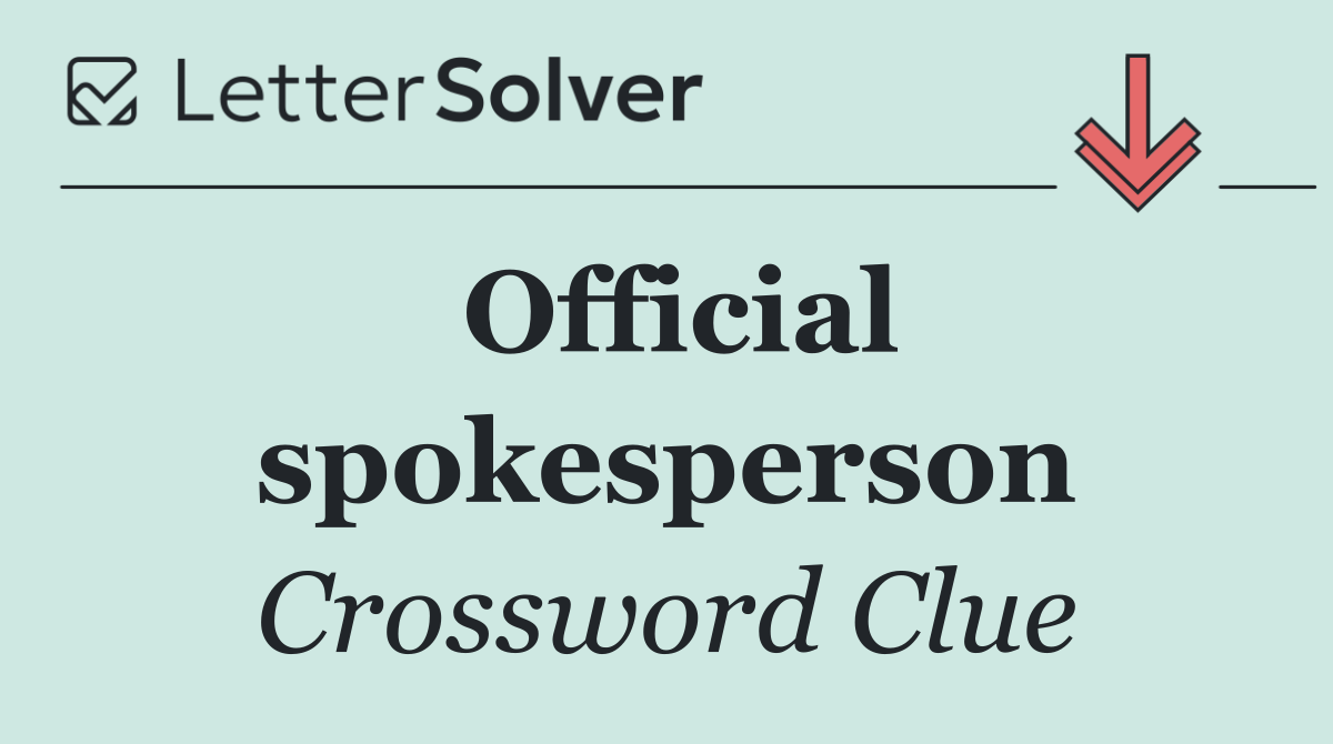Official spokesperson