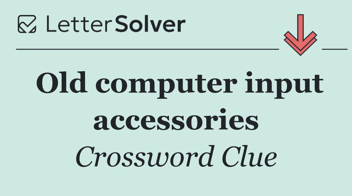 Old computer input accessories