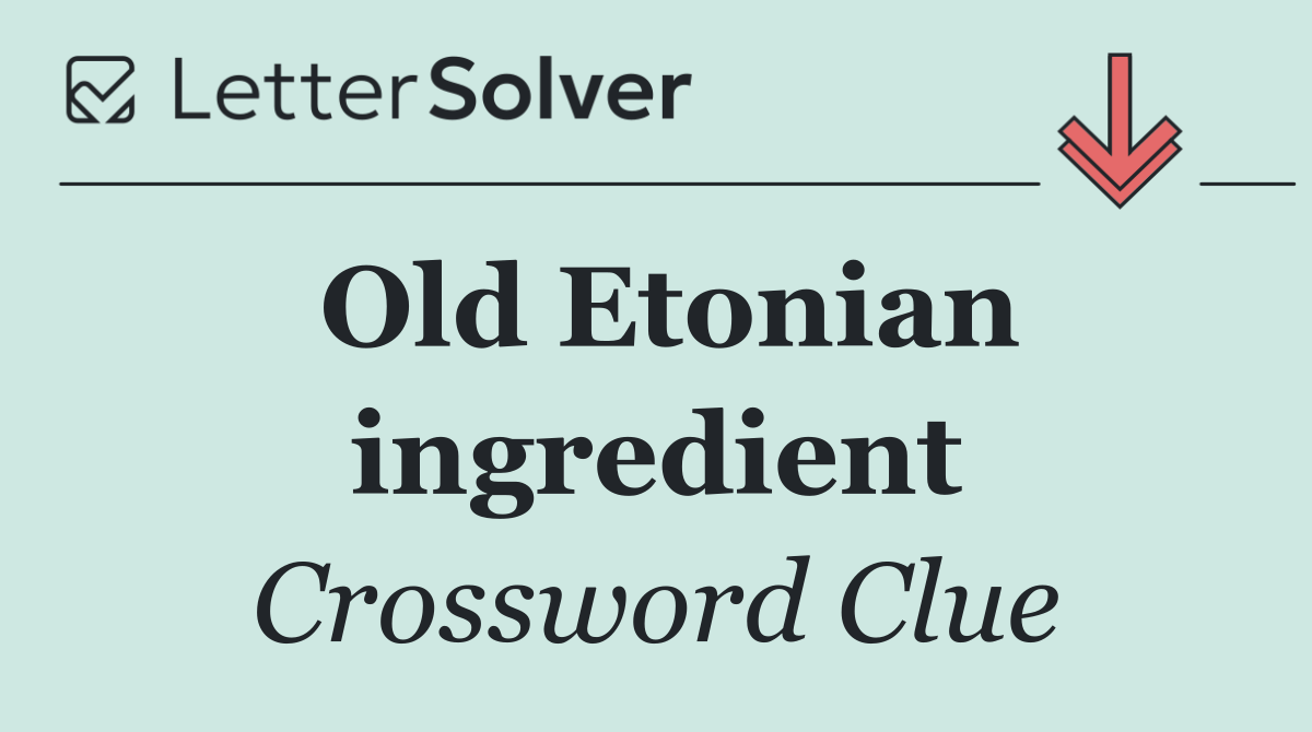 Old Etonian ingredient
