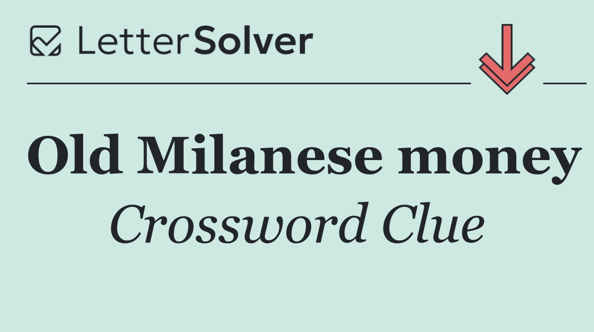 Old Milanese money