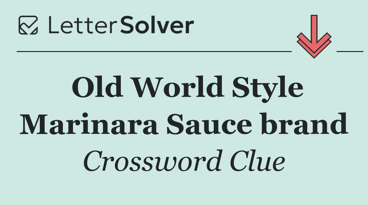 Old World Style Marinara Sauce brand