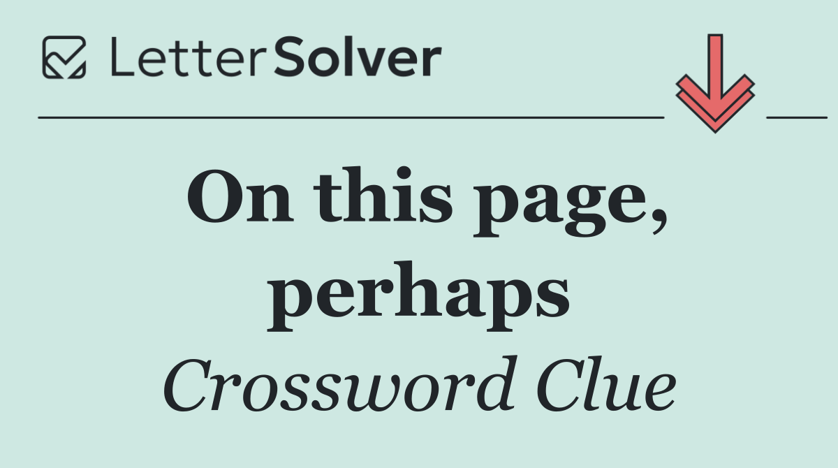 On this page, perhaps