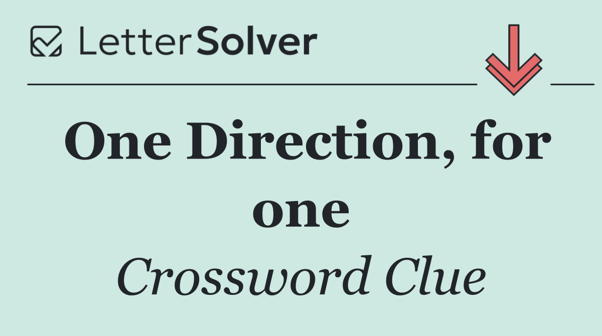One Direction, for one