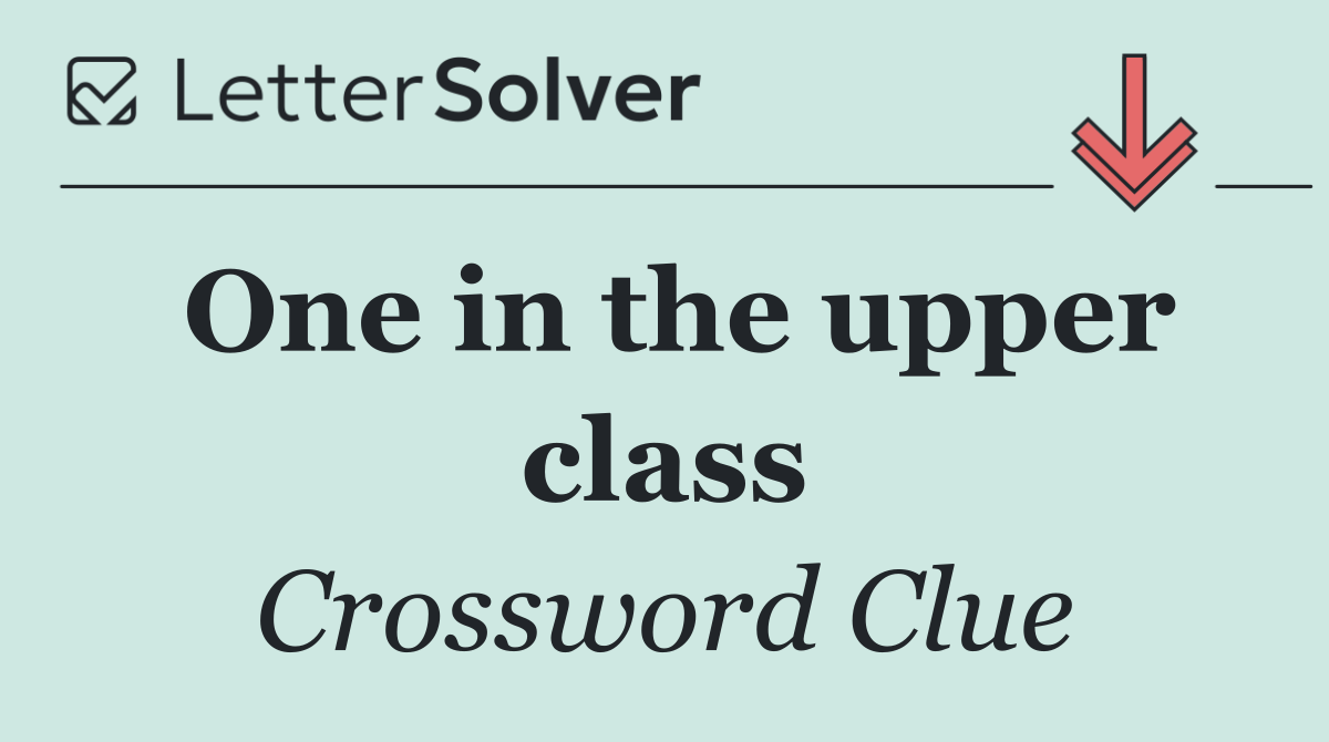 One in the upper class