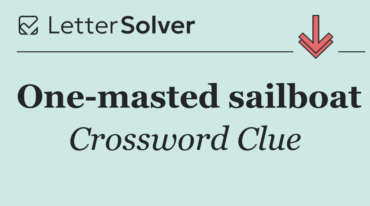 One masted sailboat