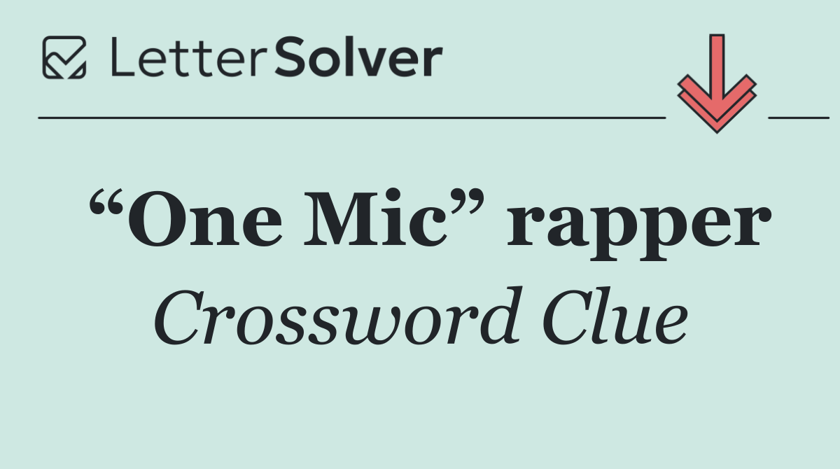 “One Mic” rapper