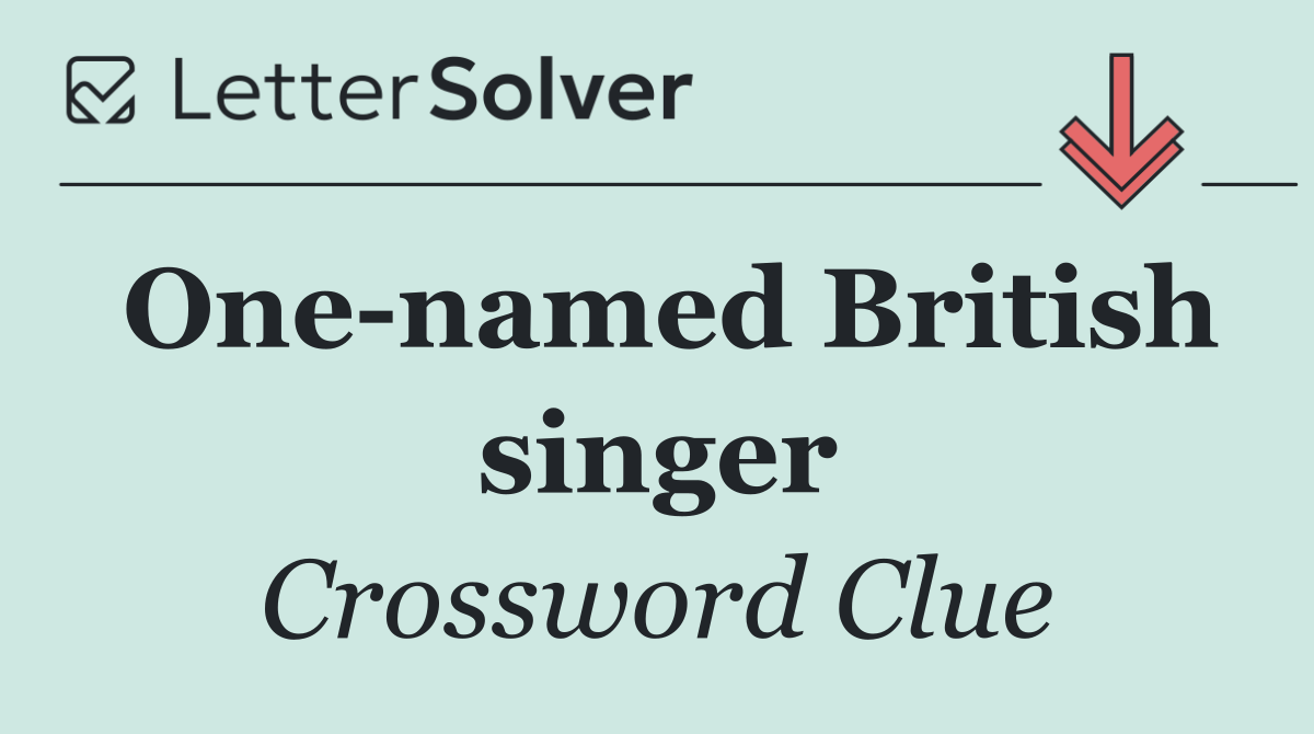 One named British singer