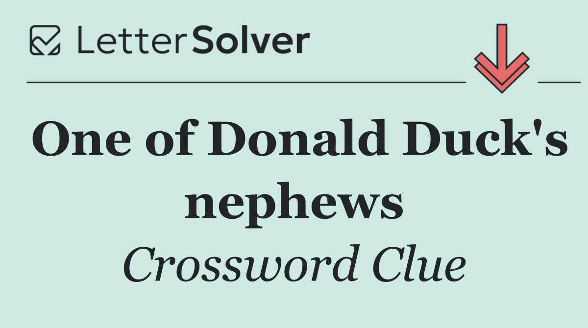 One of Donald Duck's nephews
