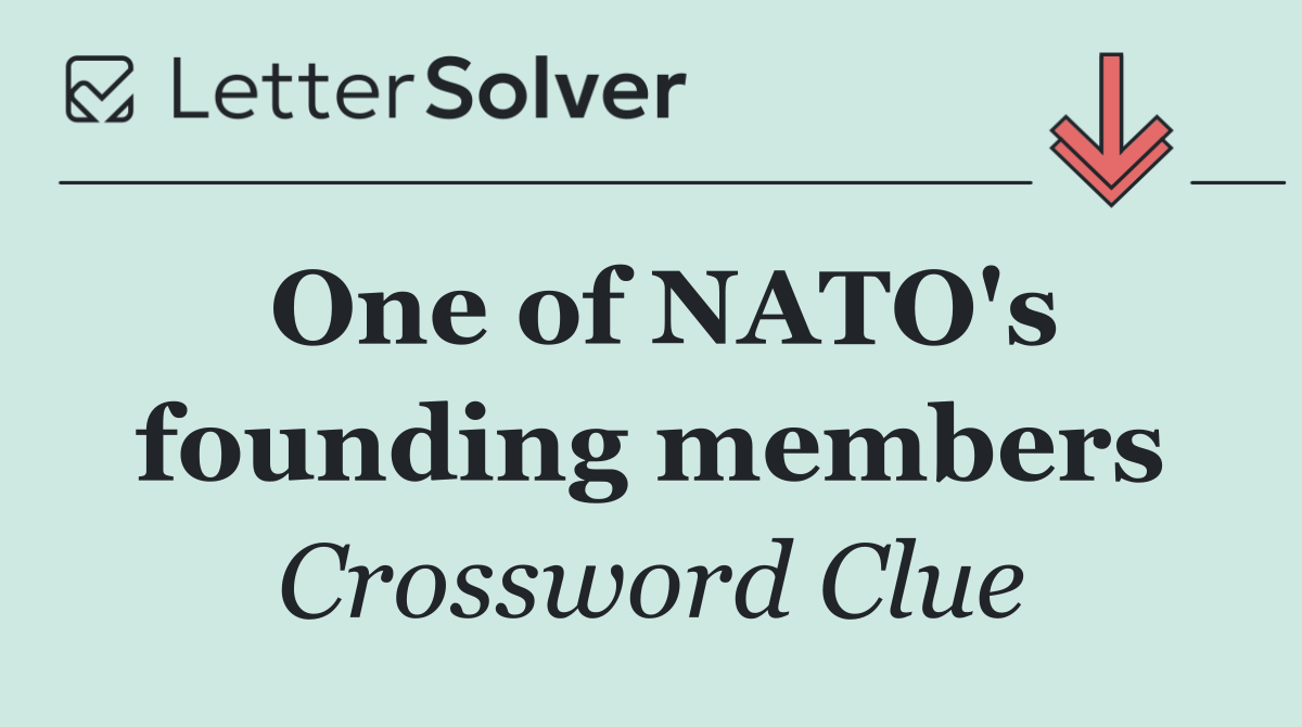 One of NATO's founding members