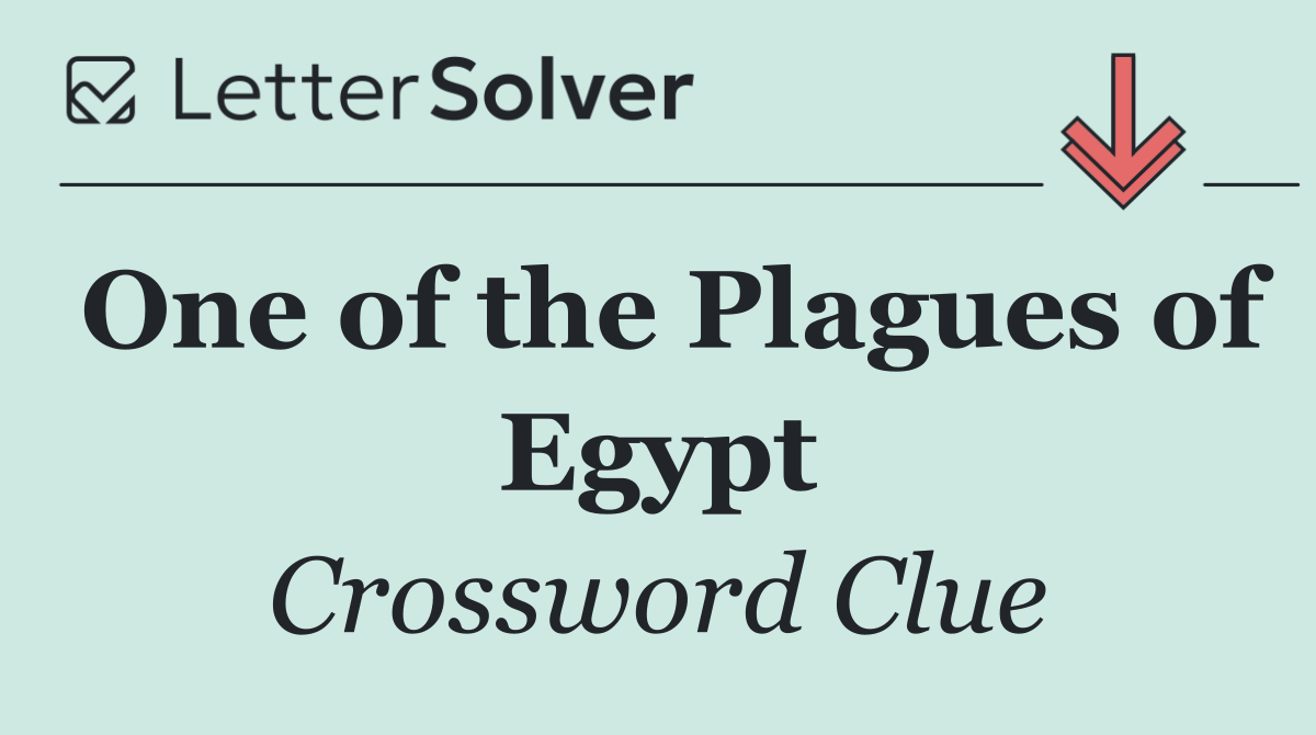 One of the Plagues of Egypt