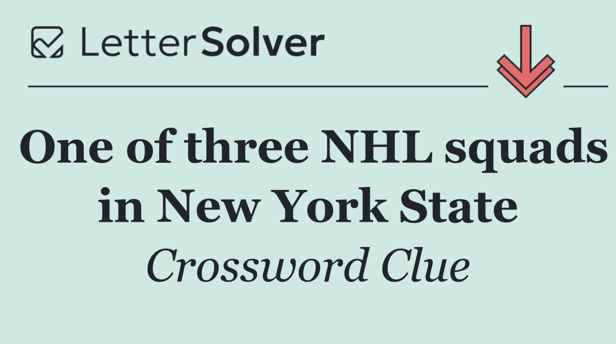 One of three NHL squads in New York State
