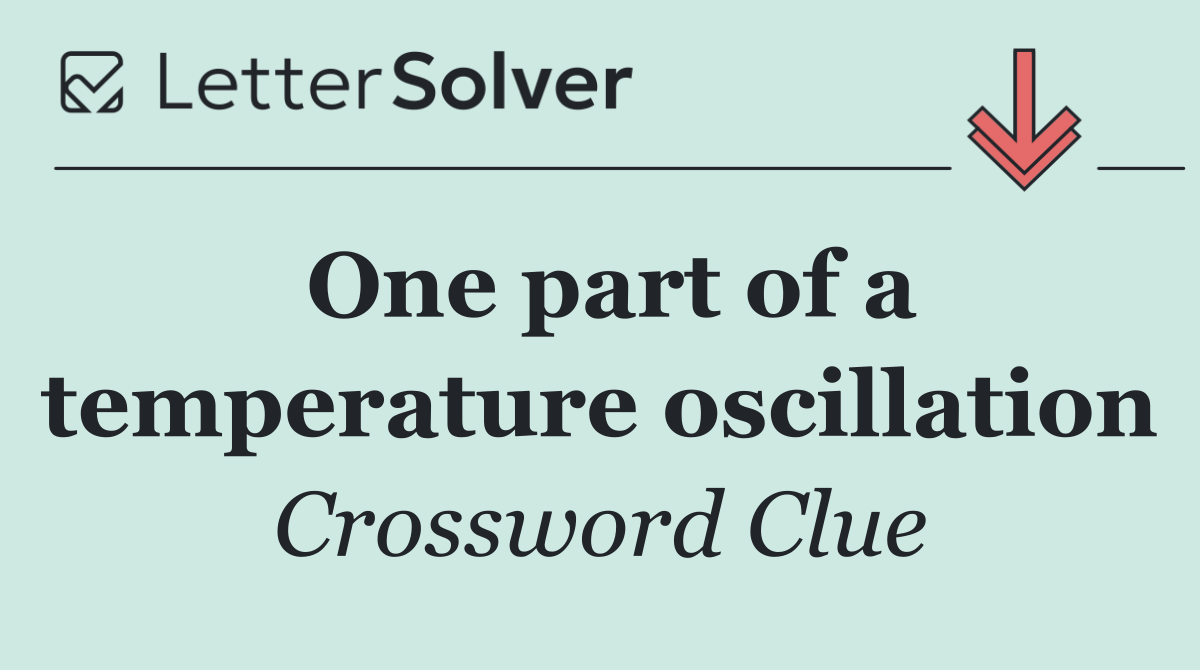 One part of a temperature oscillation
