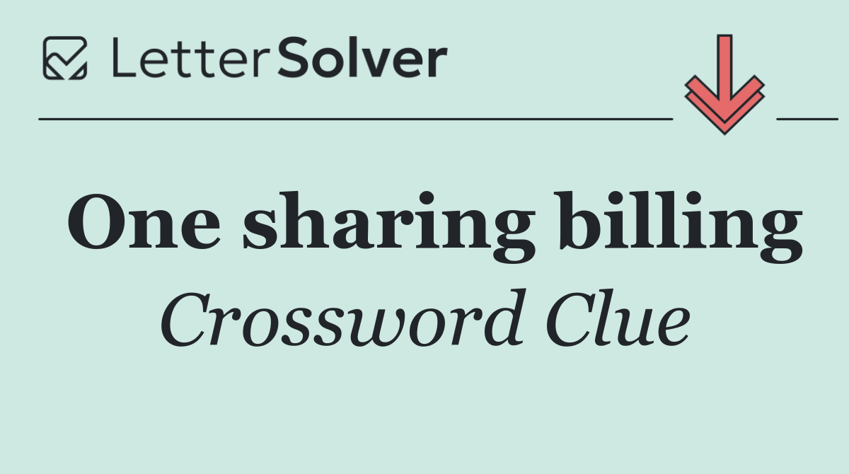 One sharing billing