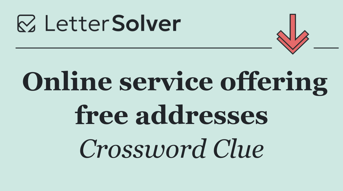 Online service offering free addresses
