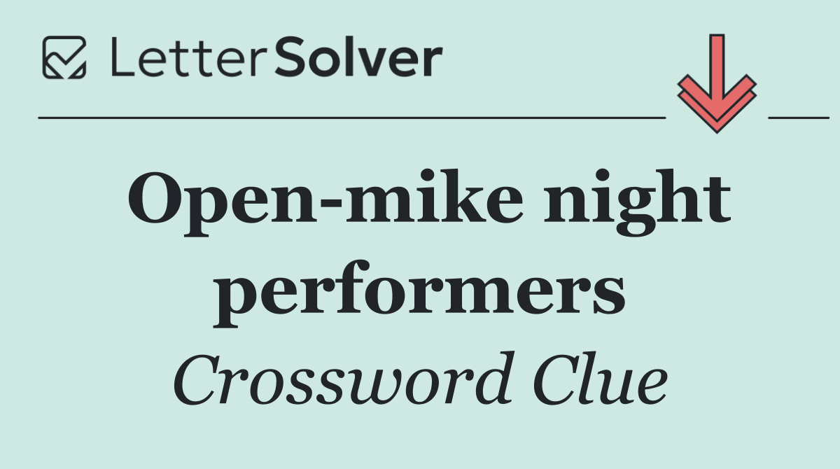 Open mike night performers
