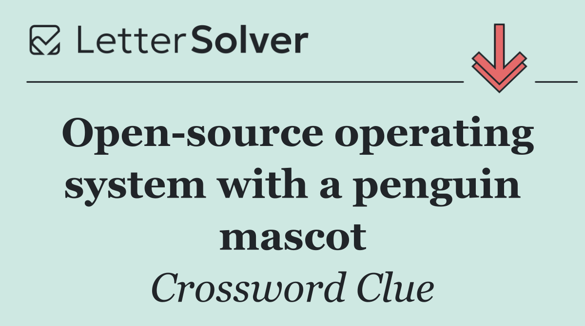 Open source operating system with a penguin mascot