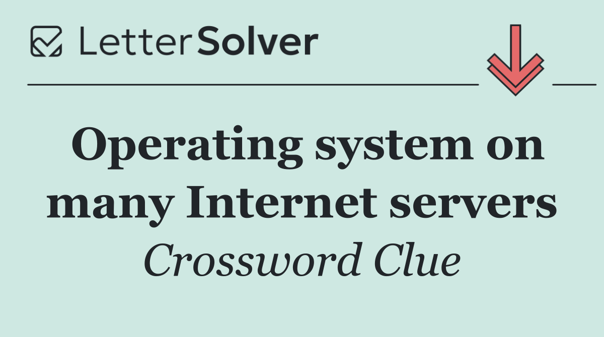 Operating system on many Internet servers